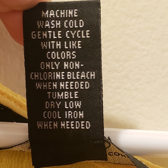 Inc International Concepts Plus Size Yellow Lace-Dot Dress 2X - Picture 3 of 6